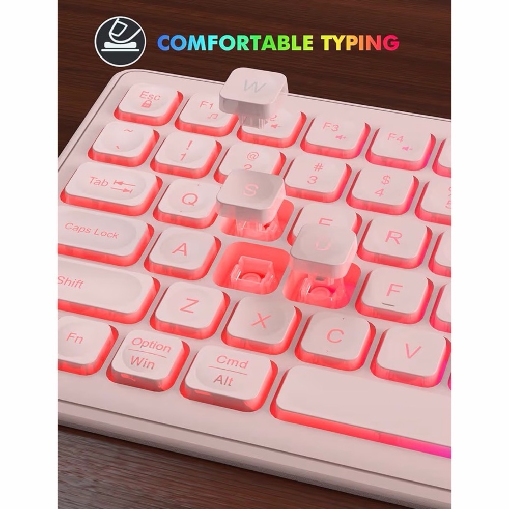 NIB Trueque Wireless RGB Keyboard & Mouse Combo - Picture 7 of 9